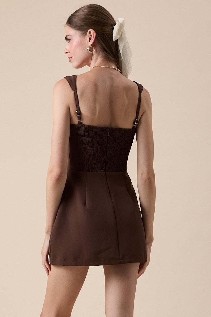 Coffee Mini Dress