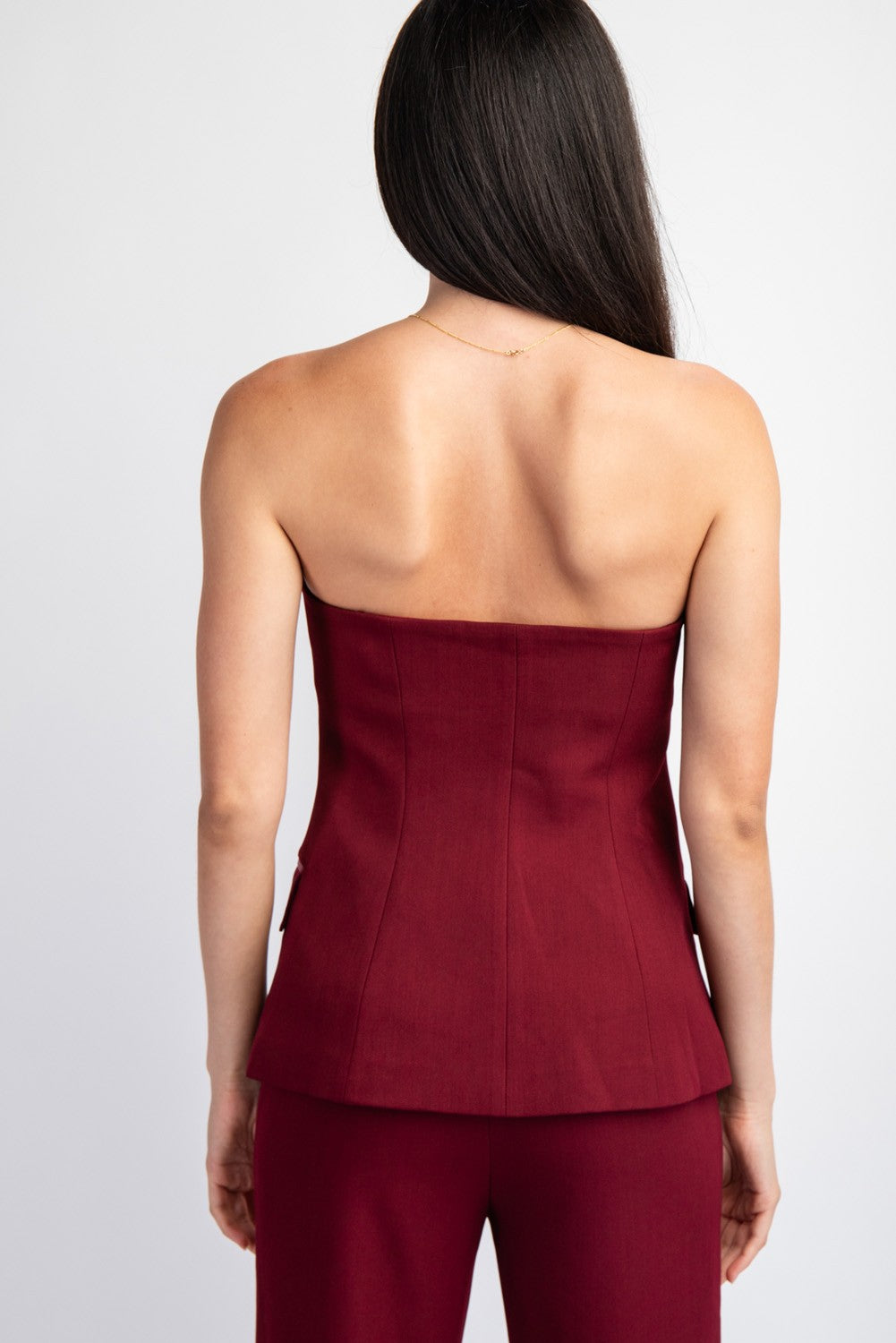 Burgandy Sweetheart Vest Top