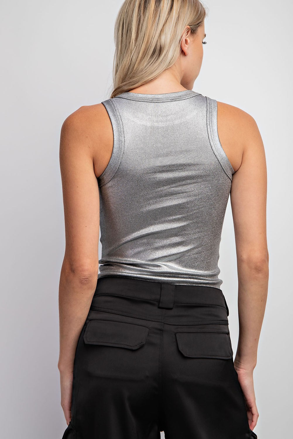 Silver Metallic Top