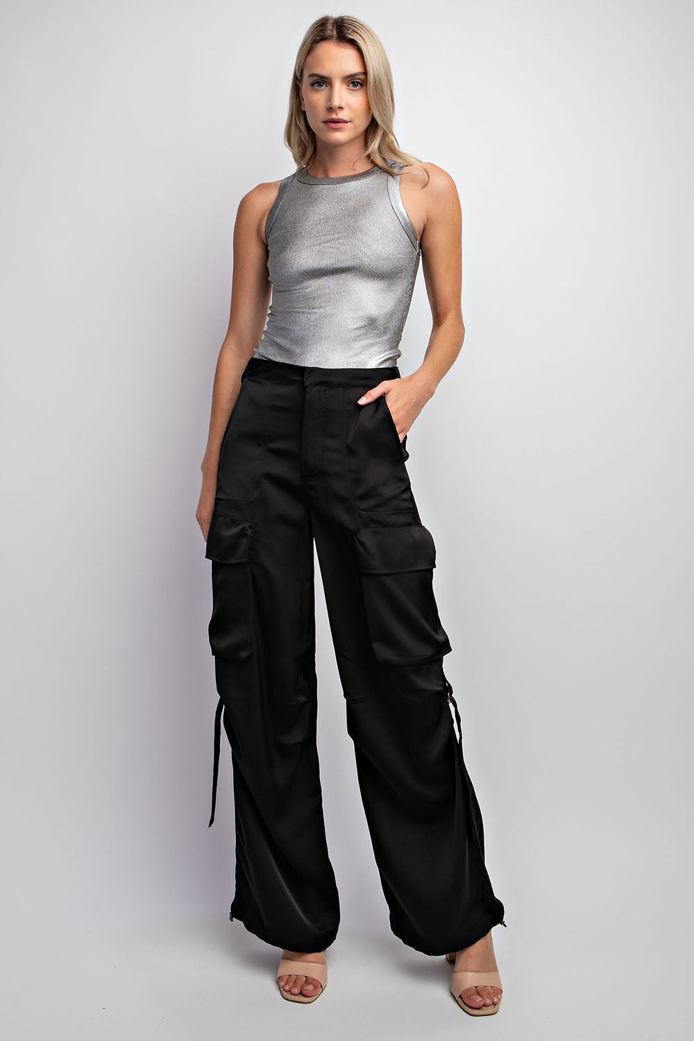 Silver Metallic Top