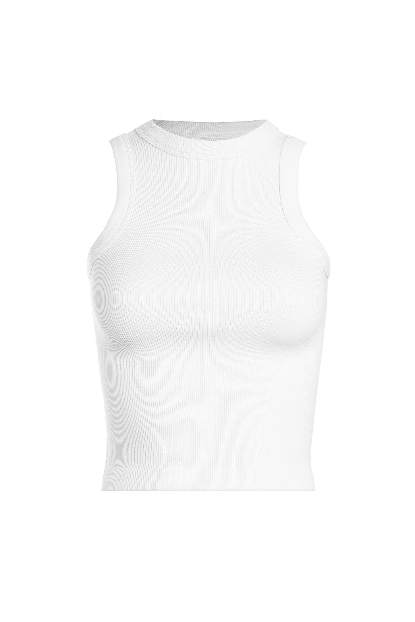 Basic Ribbed Top White