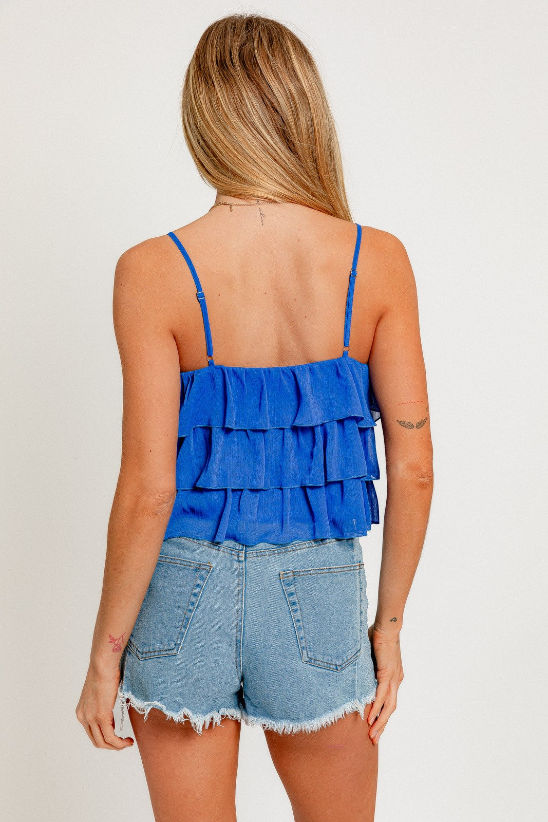 Ruffle Top Blue