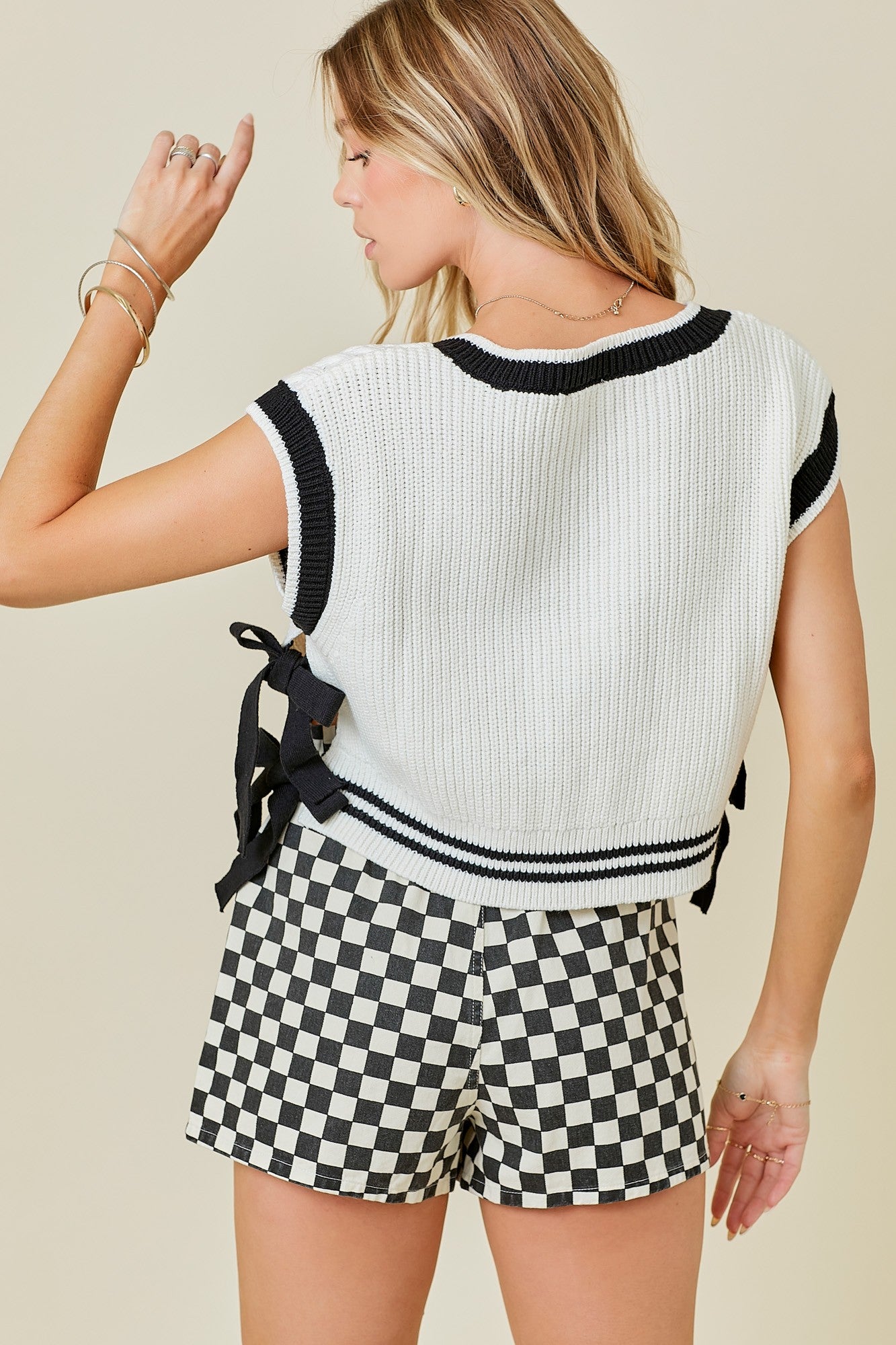 Stripe Bow Vest