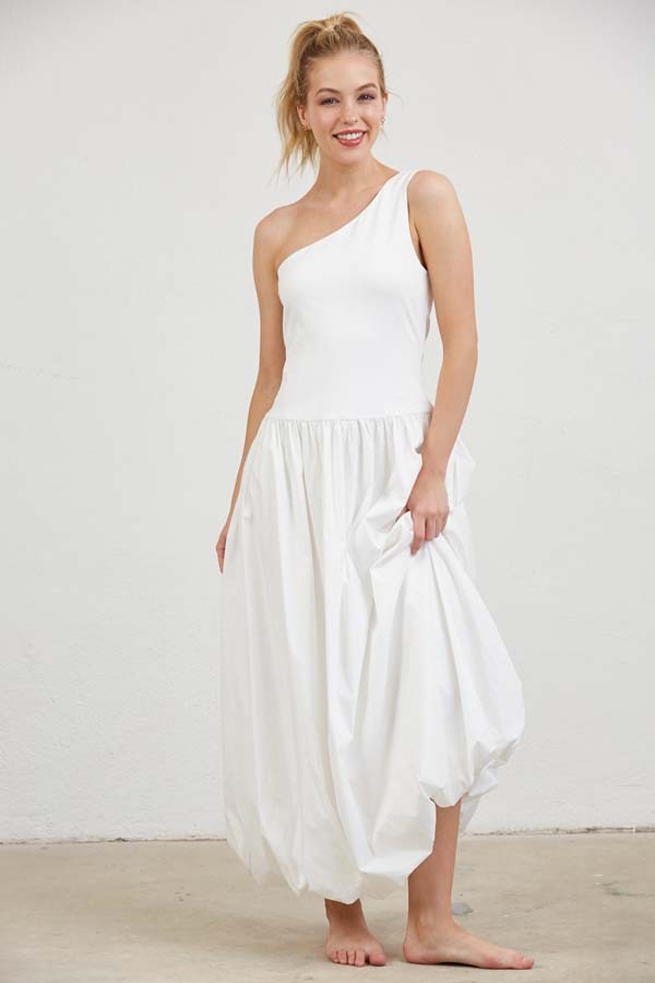 White One Shoulder Dress