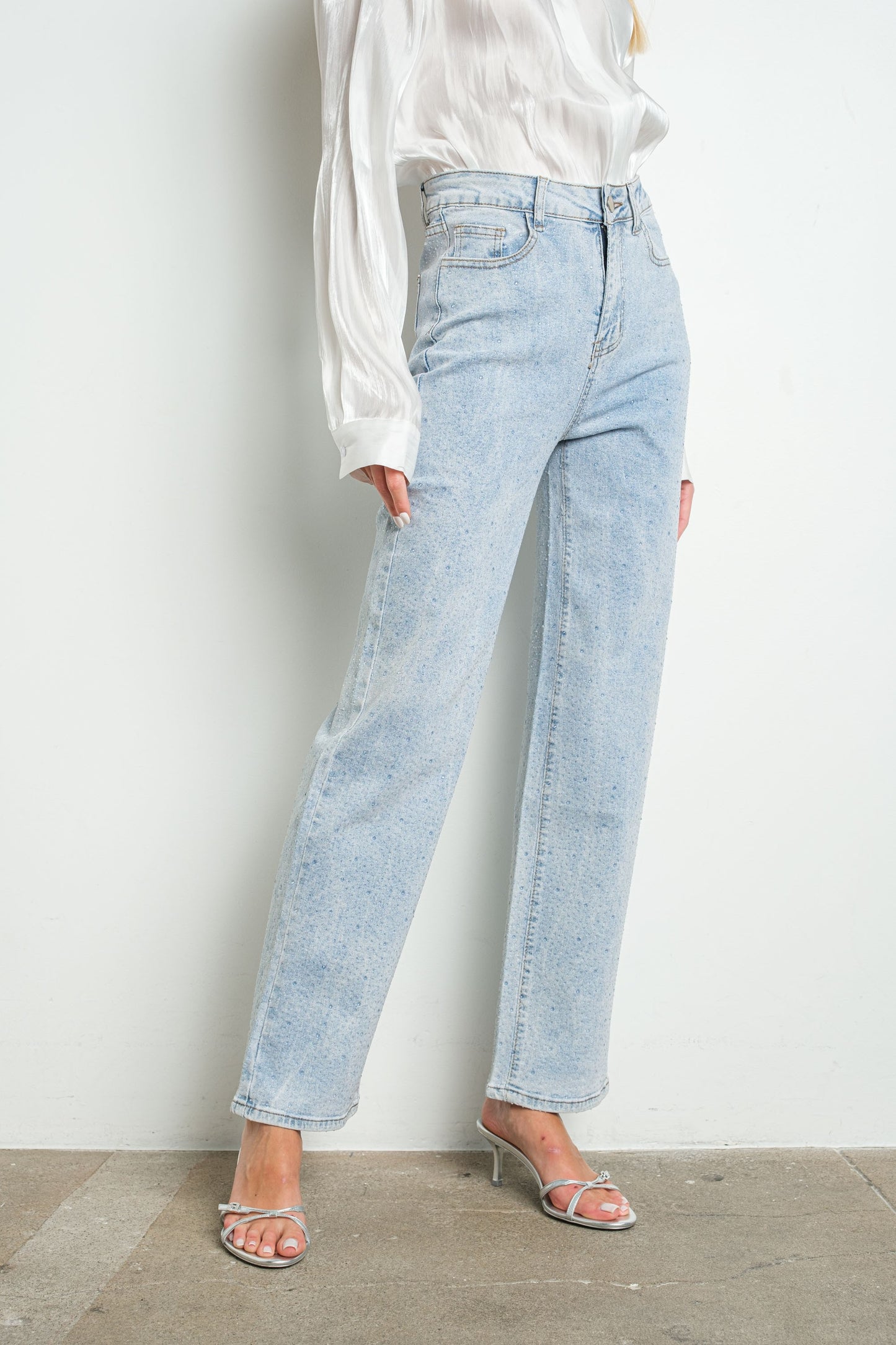 Dew Drop Rhinestone Stretch Jeans