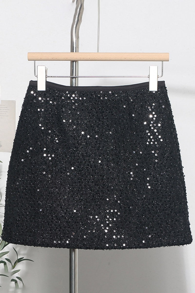 Sparkling Mini Skirt Black
