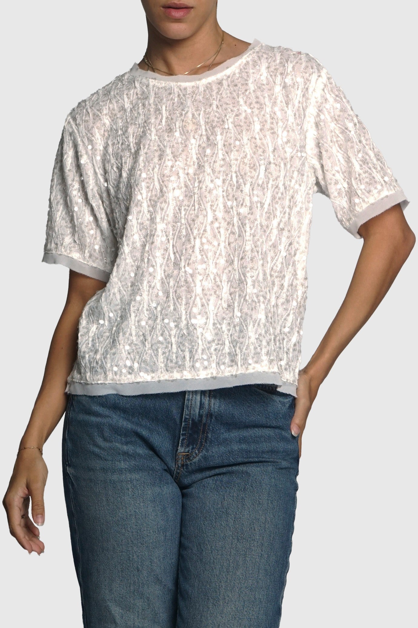 Lucy Sequin Top Ivory
