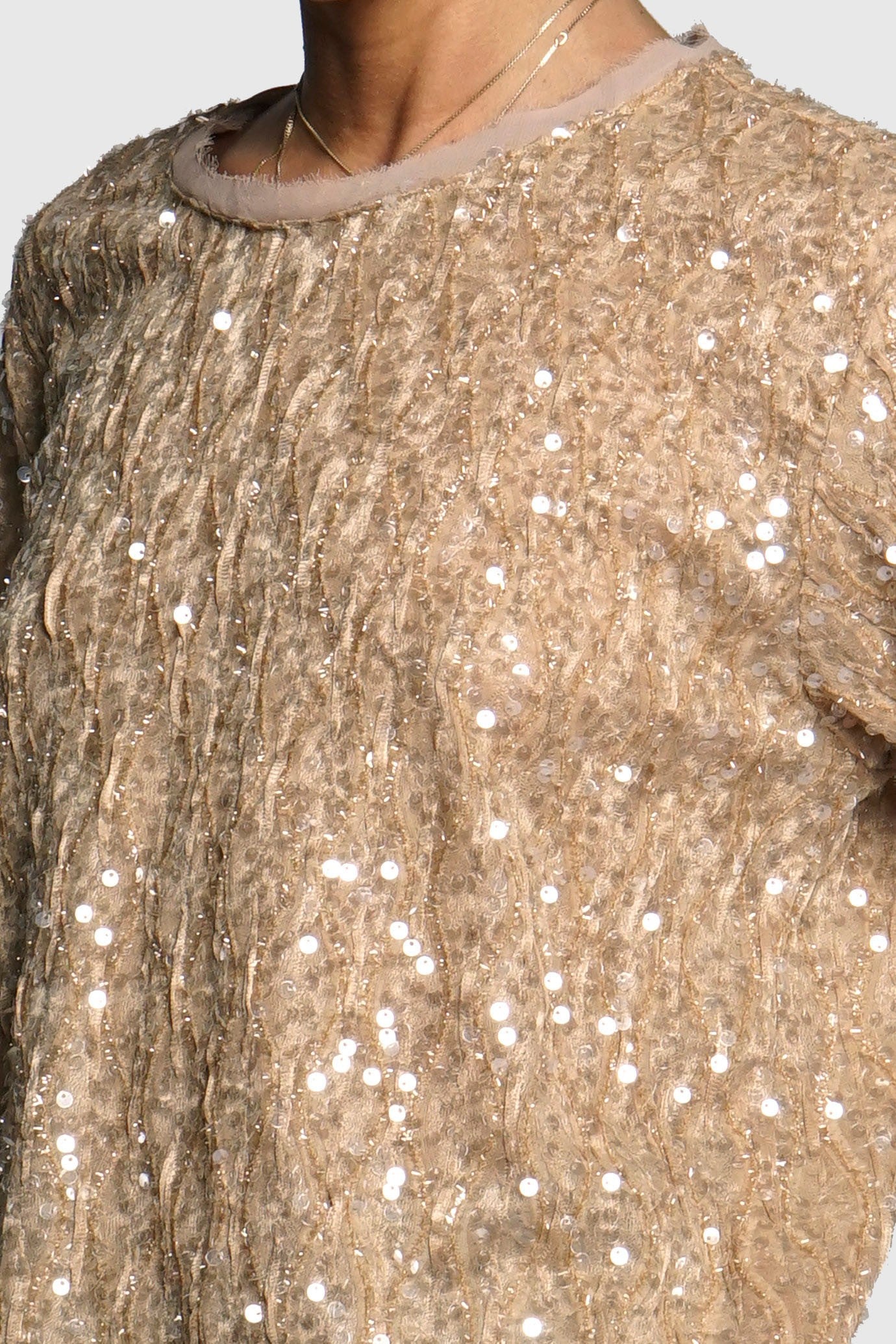 Lucy Sequin Top Beige