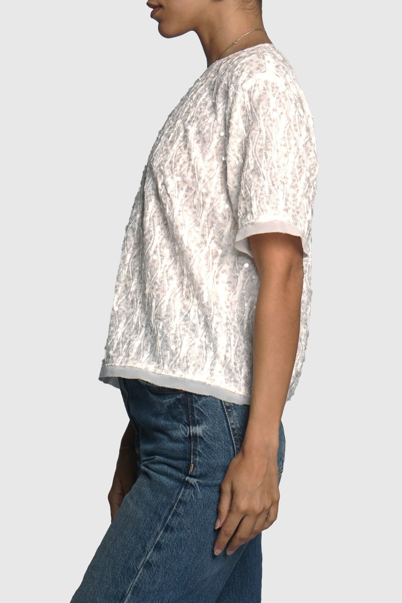 Lucy Sequin Top Ivory