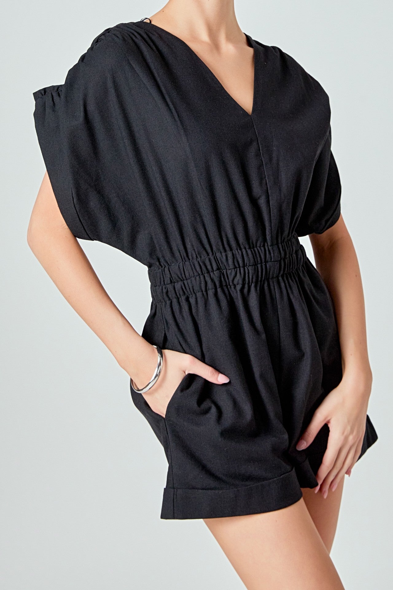 Maya Black Romper