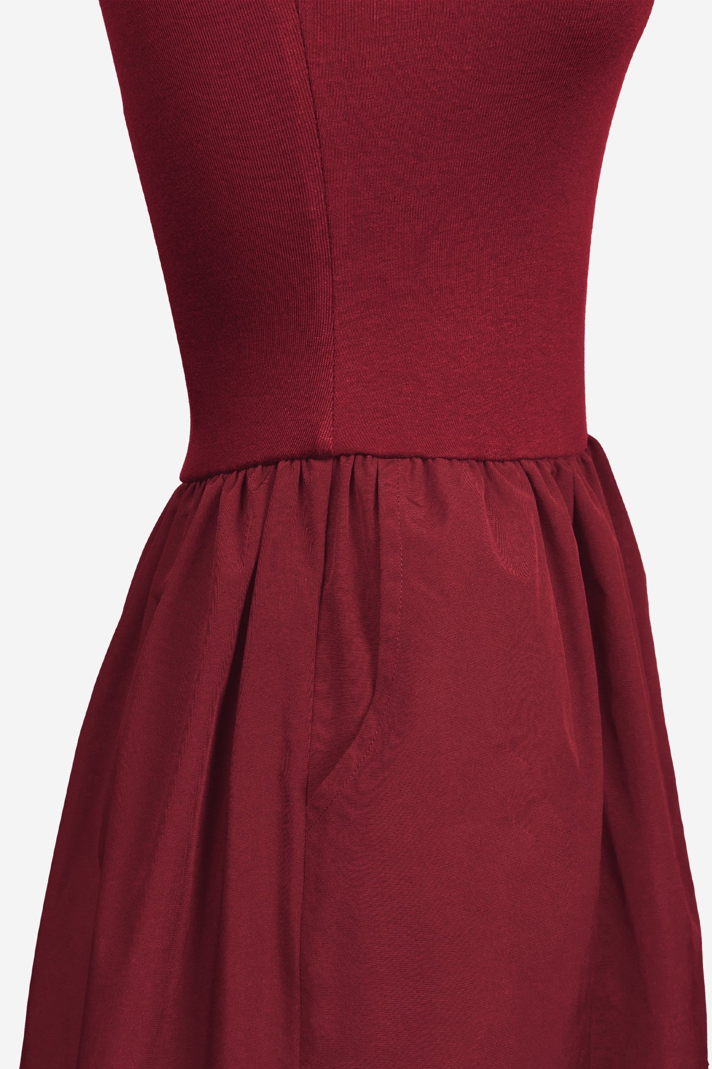Burgandy Tube Top Maxi Dress