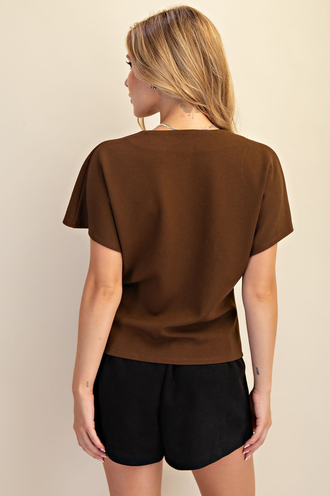 Mia Sleeve Vest Brown