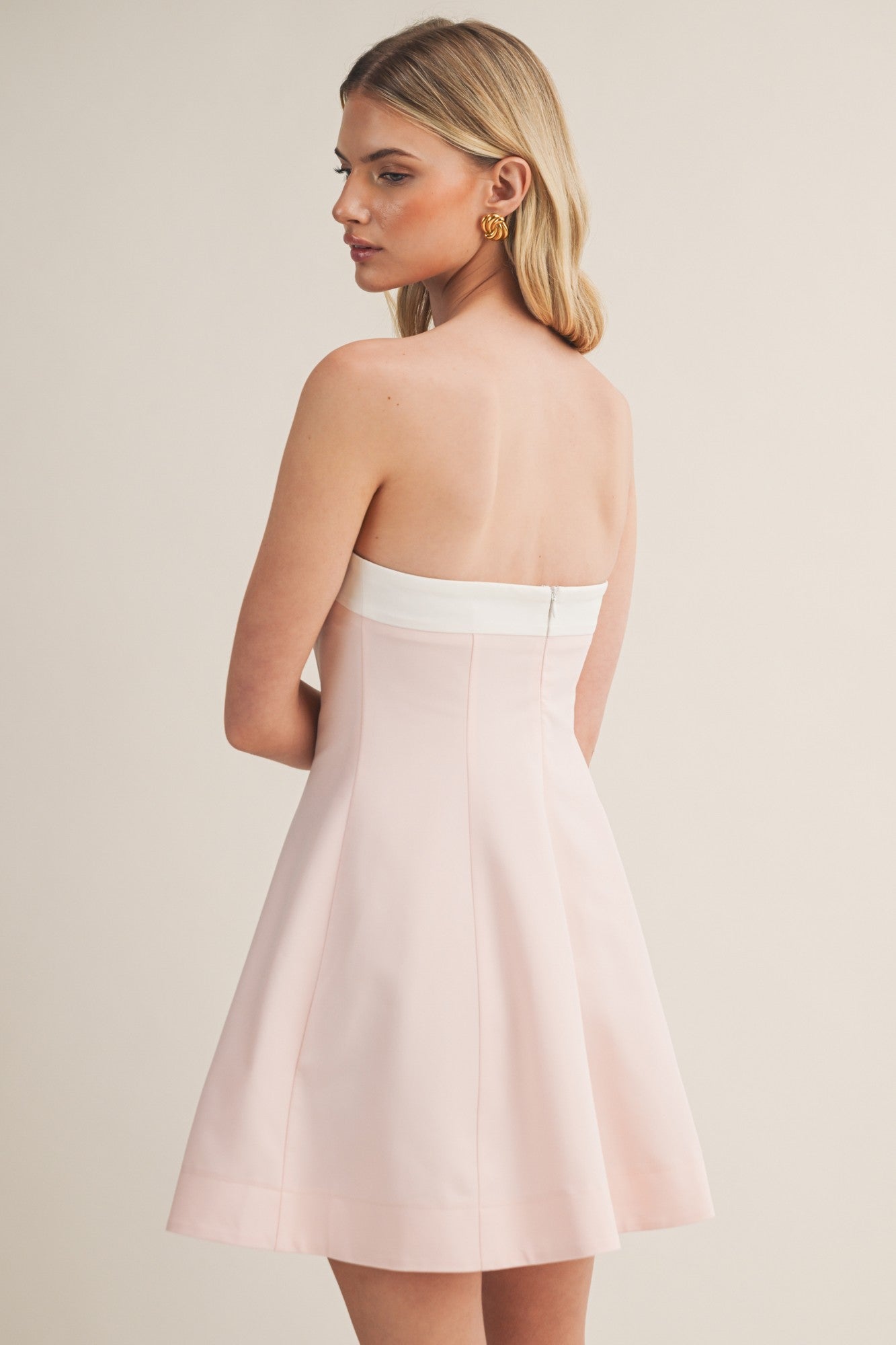 Peony Pink Contrast Dress