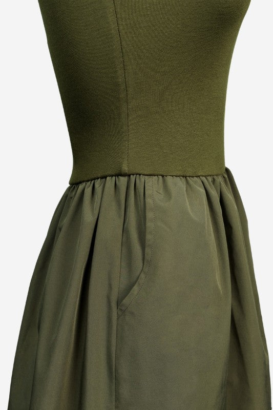 Olive Tube Top Maxi Dress
