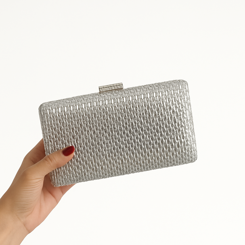 Valerie Clutch Silver