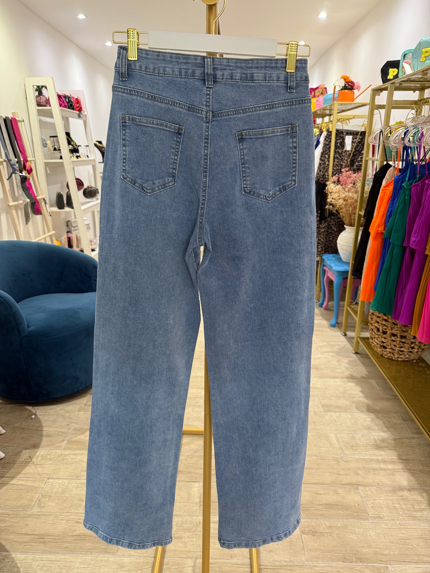 Super Stretch Square Rhinestones Jeans