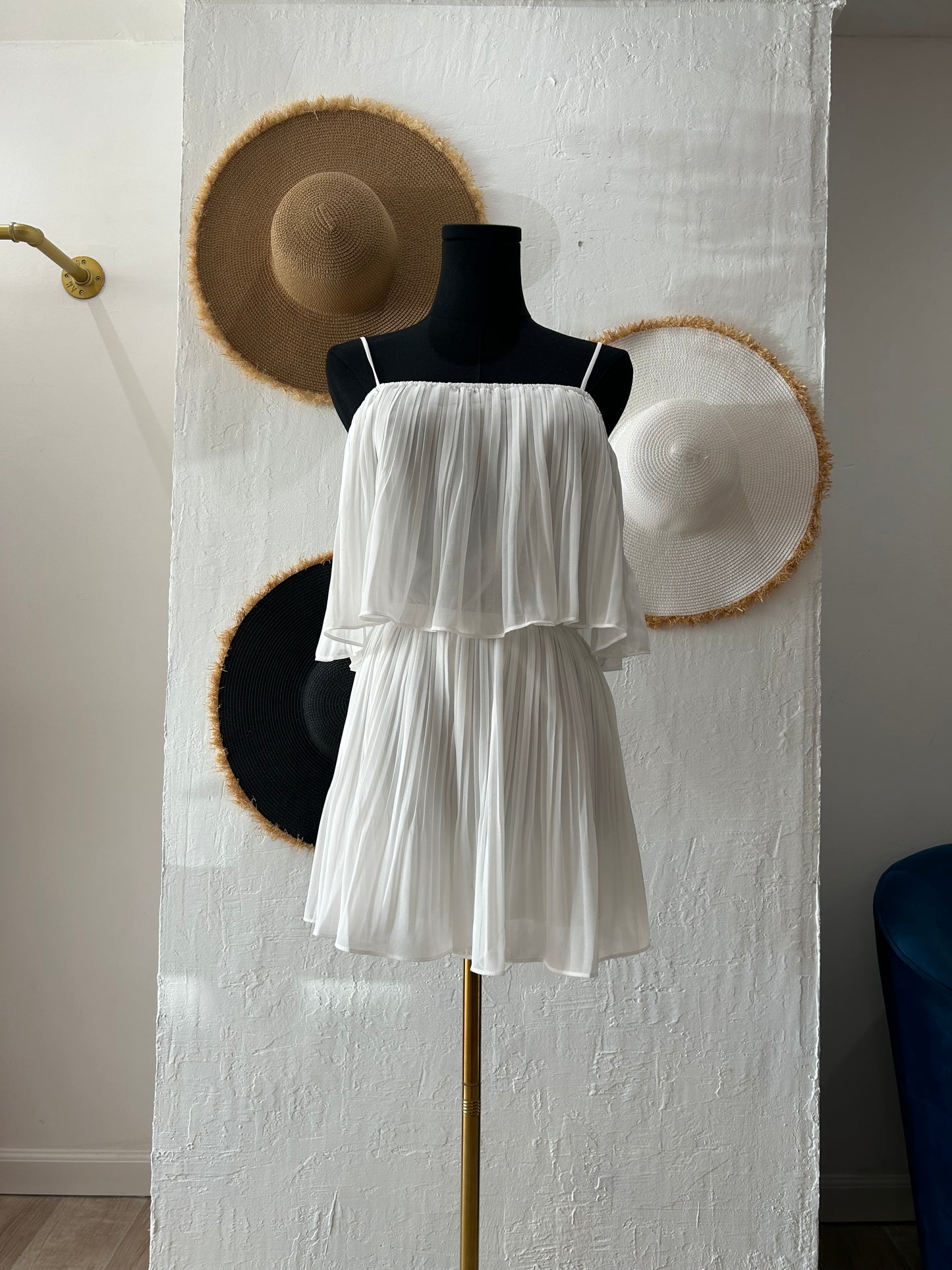 Dhalia Pleated Romper White