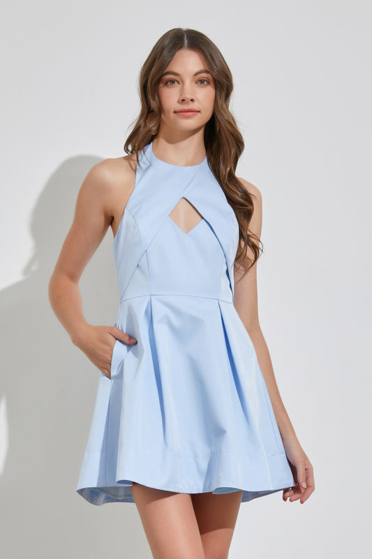 Sky Blue Mini Dress