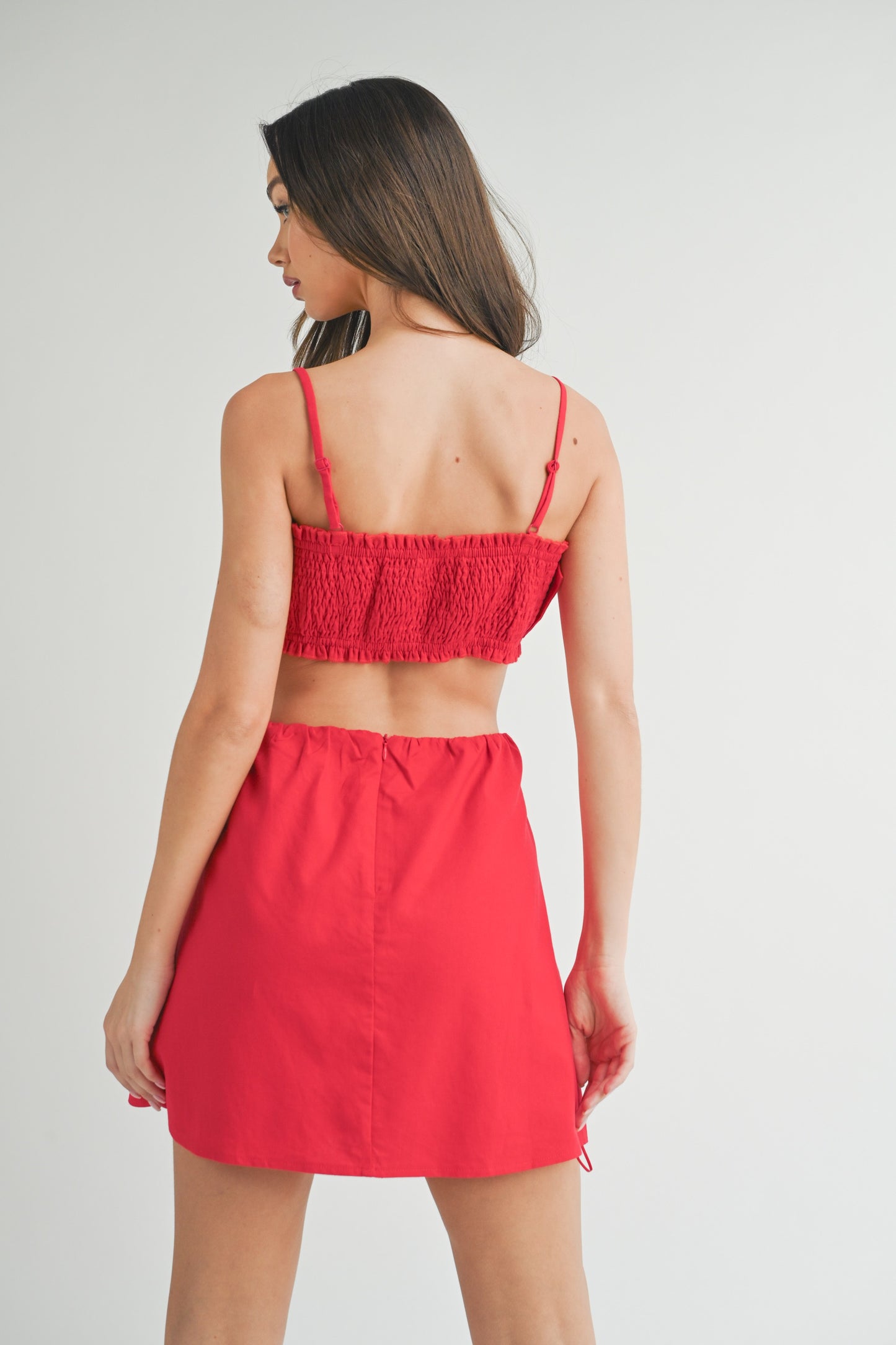 Red Flower Mini Dress