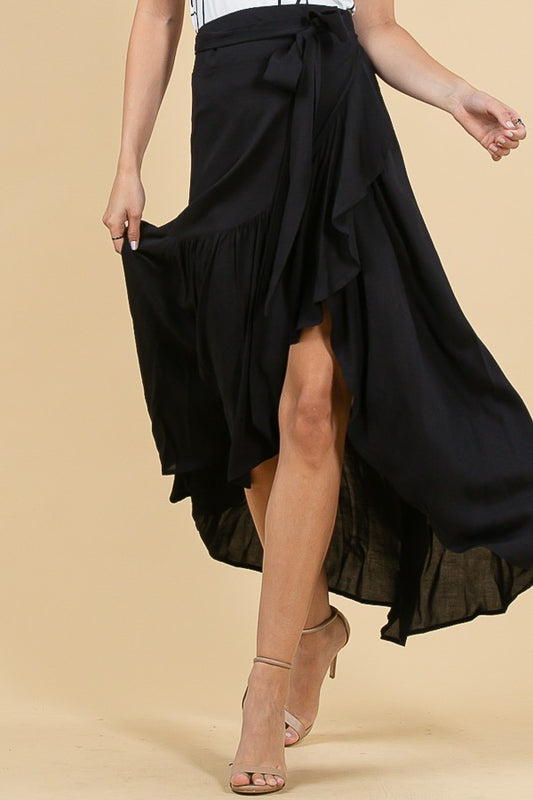 Black Wrap Skirt