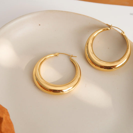 Non-tarnish Classic Large Hoop Earring