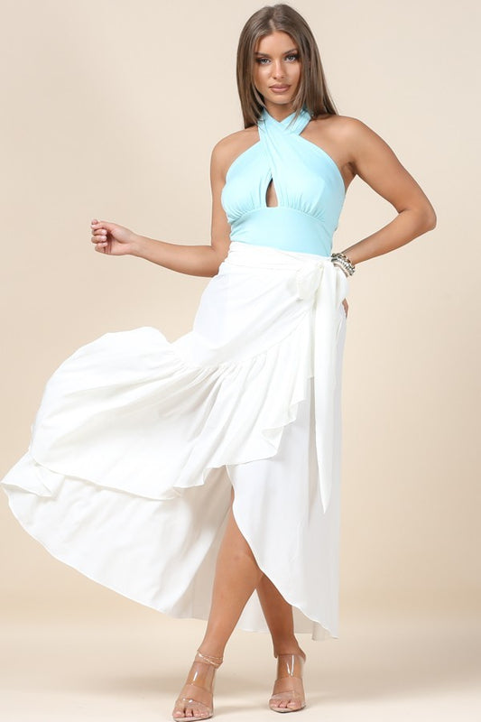 White Wrap Around Skirt