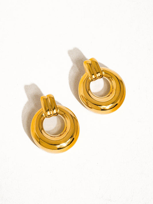 Maggie 18K Gold Non-Tarnish Classic Hoop Earring