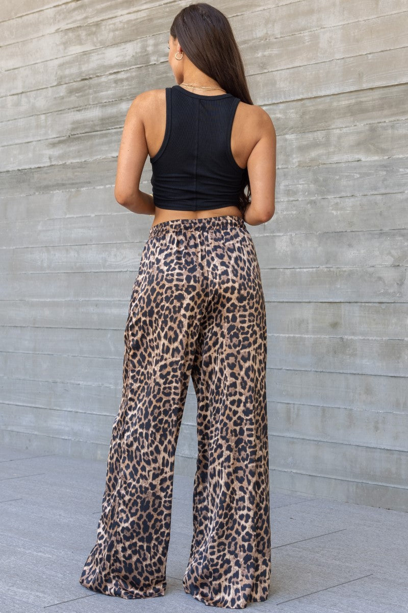 Leopard Satin Pant