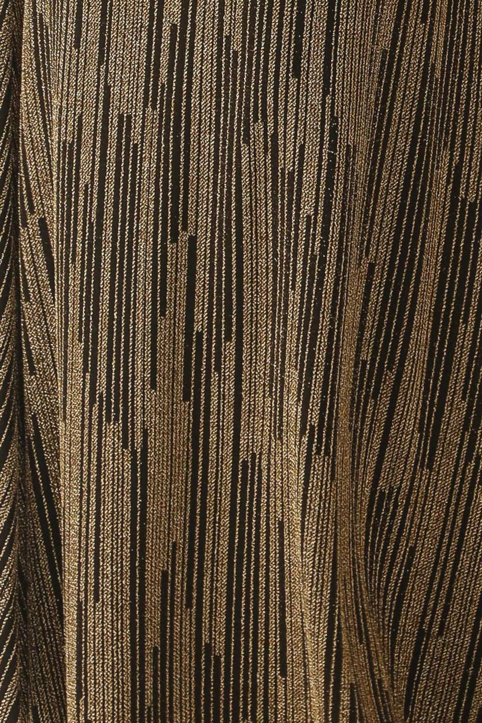 Black and Gold Metallic Maxi Dress