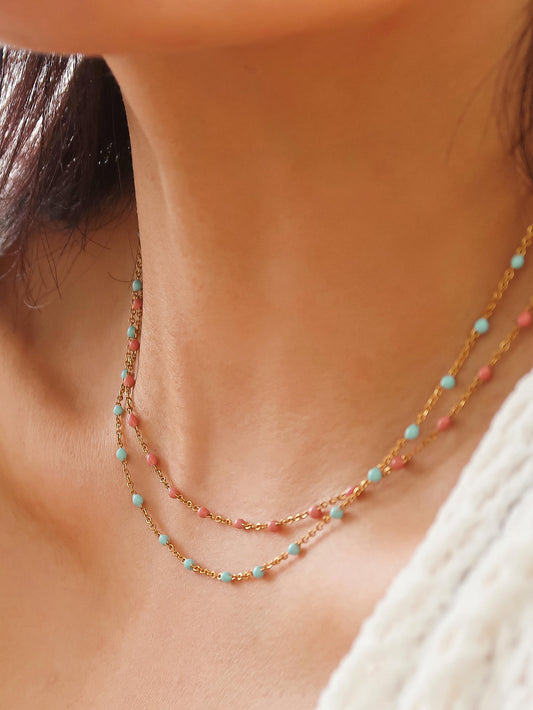 Beaded Petite Chain Necklace