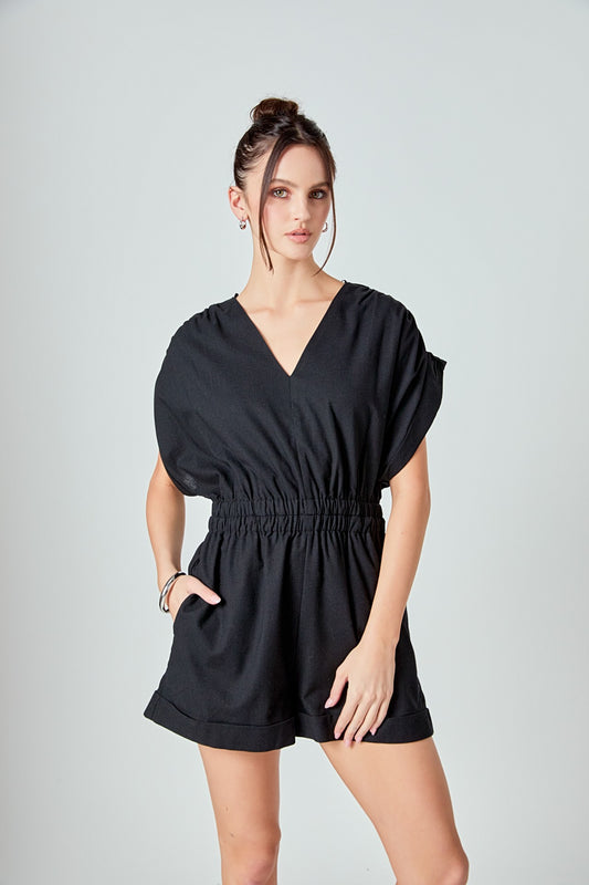 Maya Black Romper