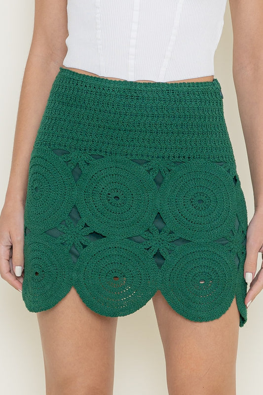 Resort Crochet Mini Skirt
