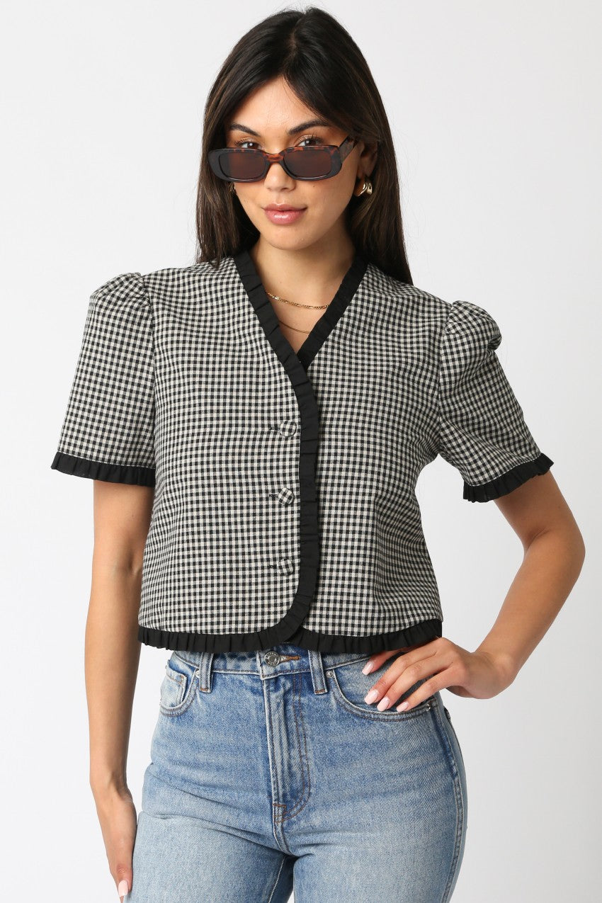 Tara Checkered Top