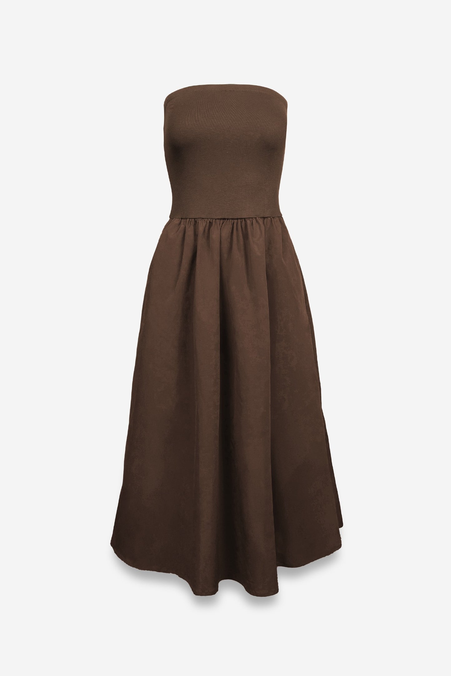 Dark Brown Tube Top Dress