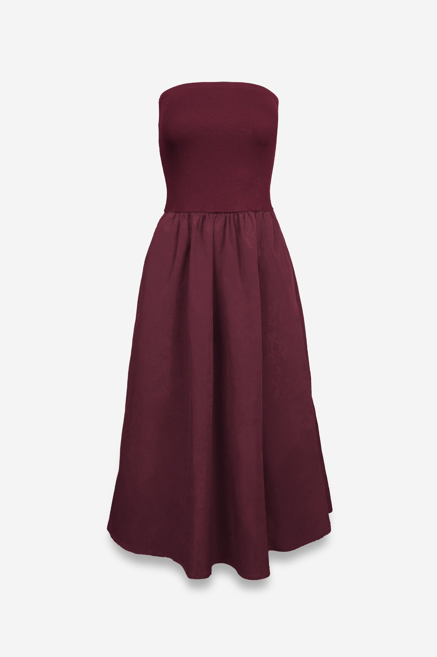Wine Tube Top Dress