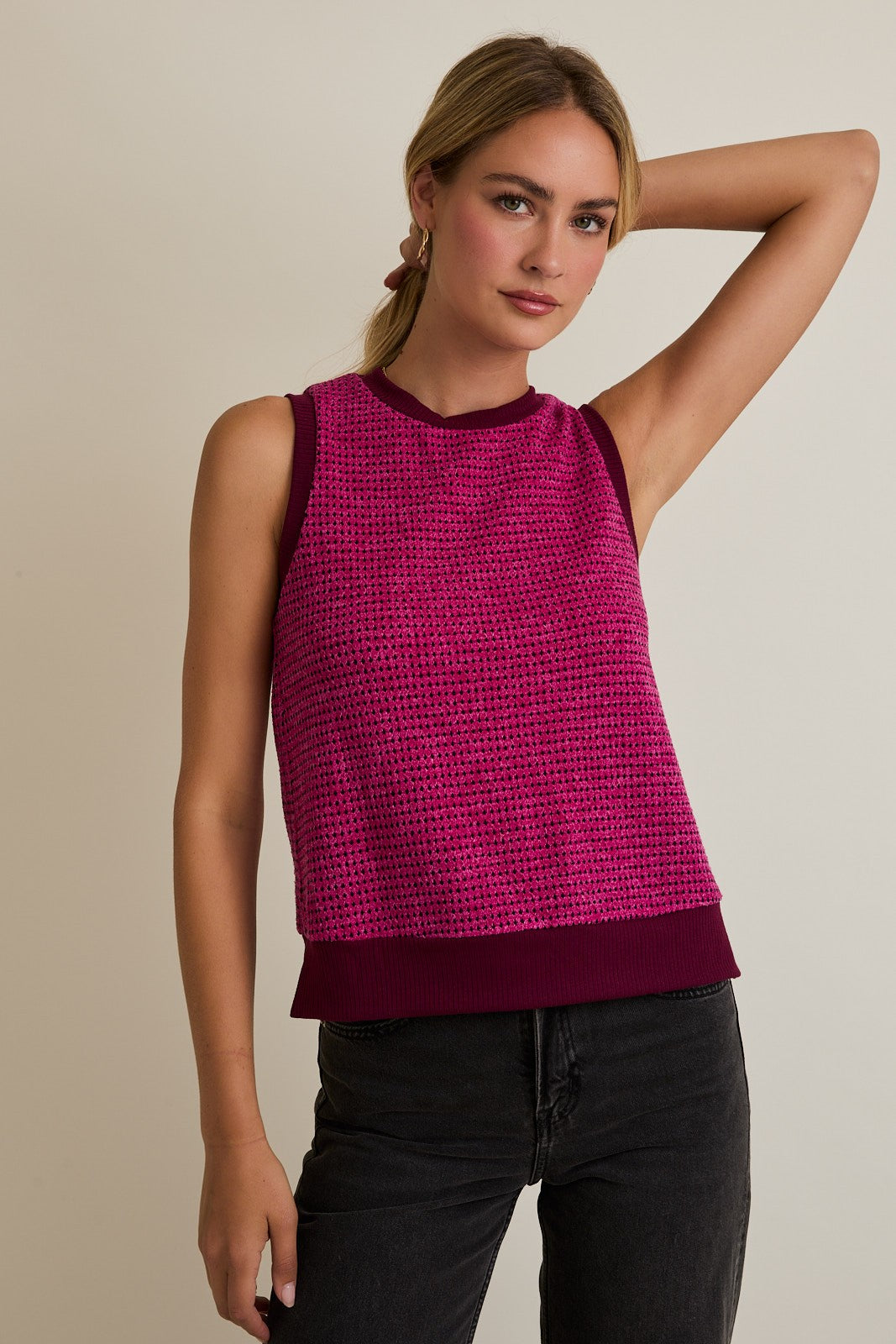 Magenta Burgandy Top