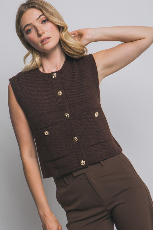 Mocha Vest Top