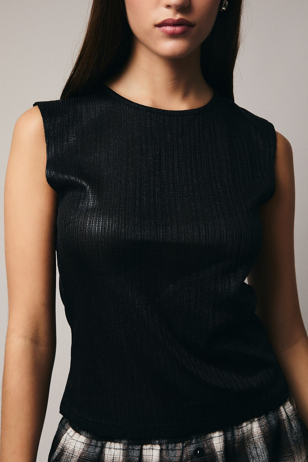 Ellie Glitter Top Black