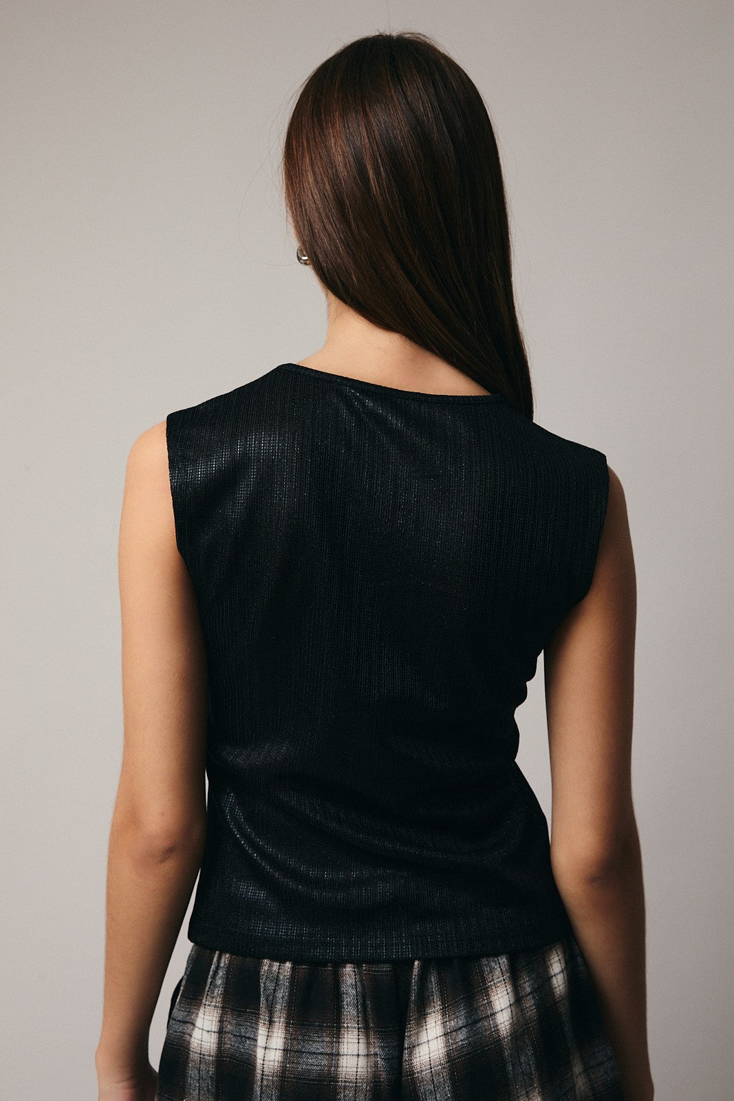 Ellie Glitter Top Black