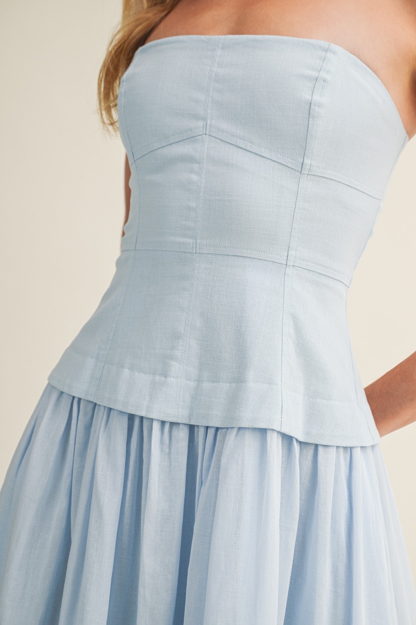 Light Blue Midi Dress