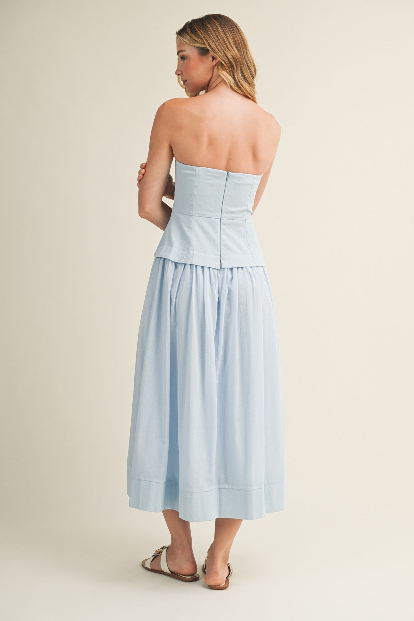 Light Blue Midi Dress