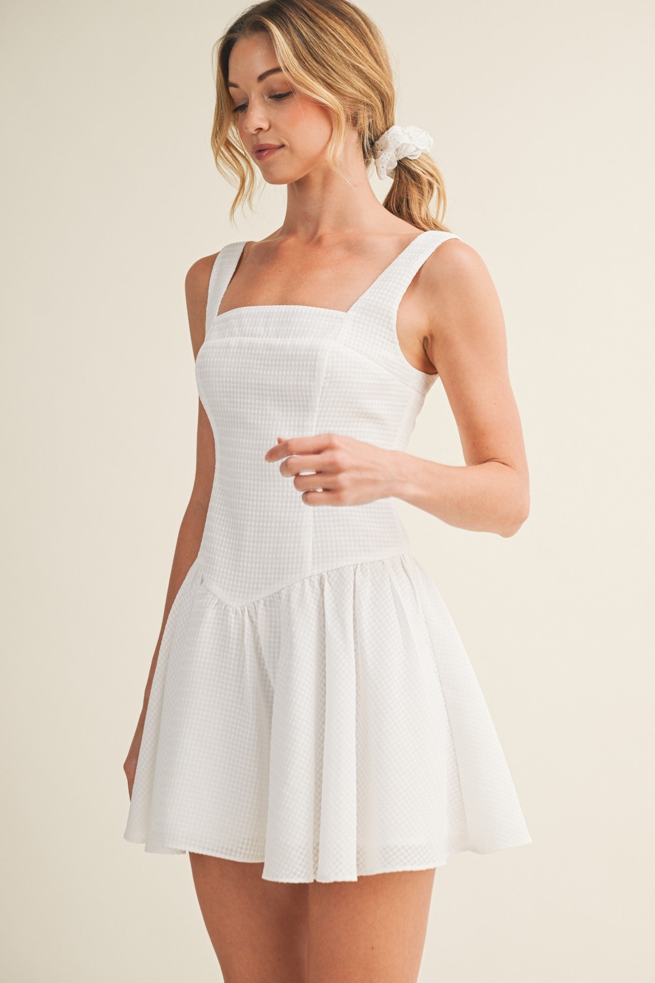 Isabela White Mini Dress