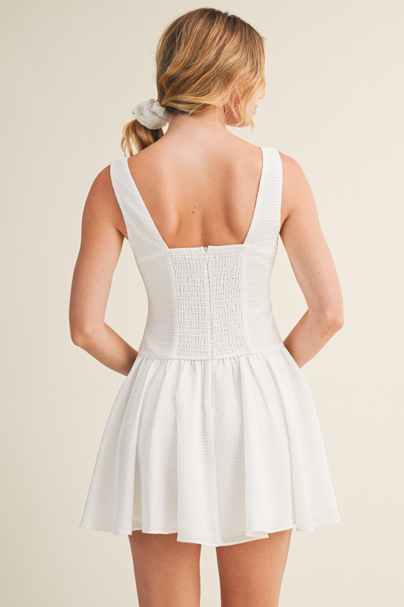 Isabela White Mini Dress