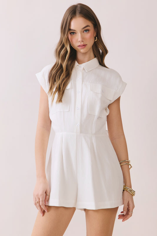 Gia White Romper