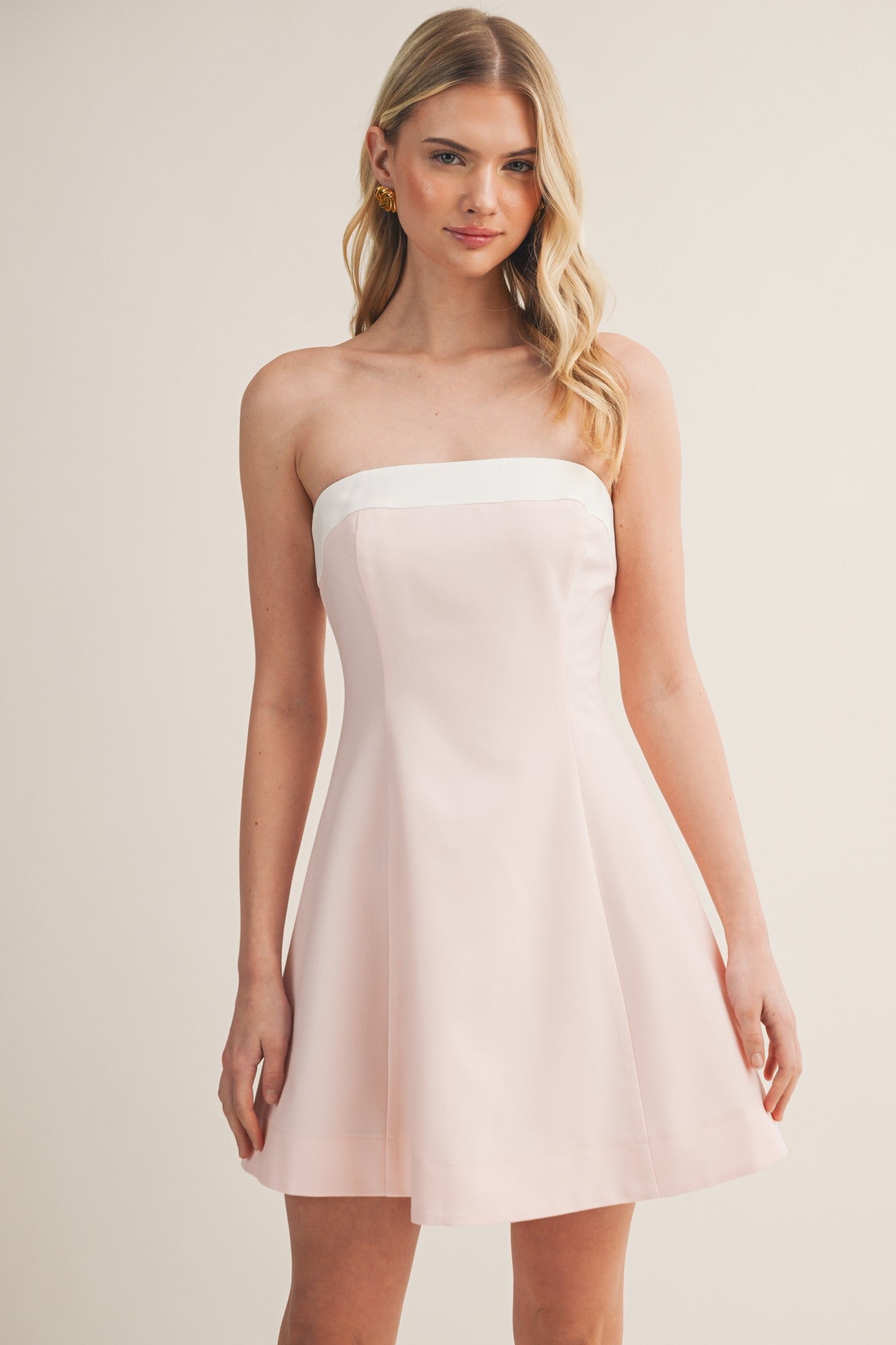 Peony Pink Contrast Dress