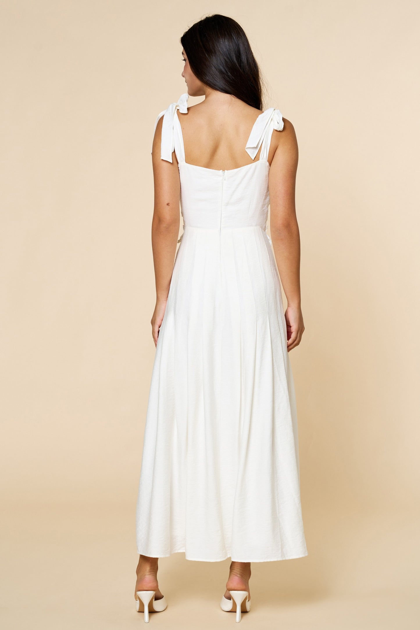 Lace Detail Cut Out Maxi Dress