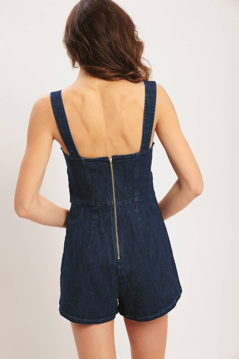 Dark Indigo Denim Romper
