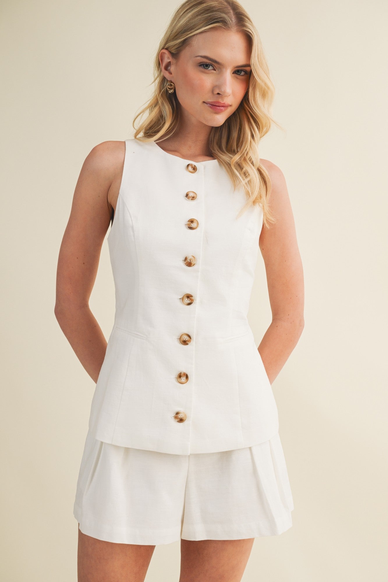 White Woven Set
