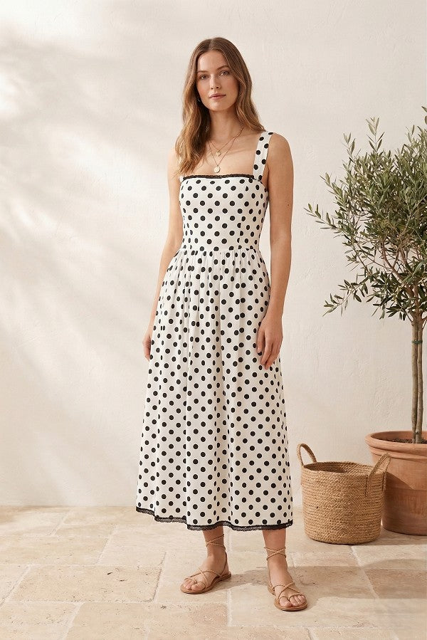 Polka Dot  Midi Dress