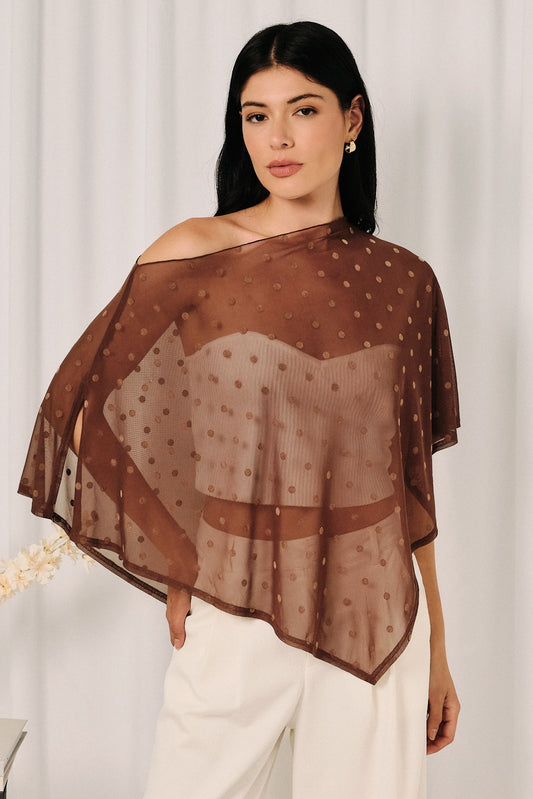 Brown Dot Poncho